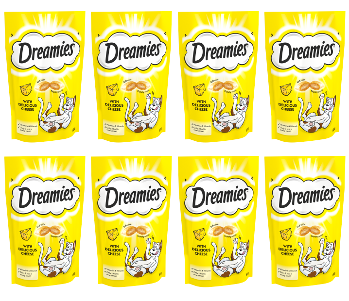 8 x Dreamies Cheese Cat Treats 60G