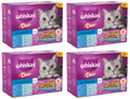4 x Whiskas Cat 1+ Pouch Jelly Duo Ocean Delights 12 Pack - 12X85Gm