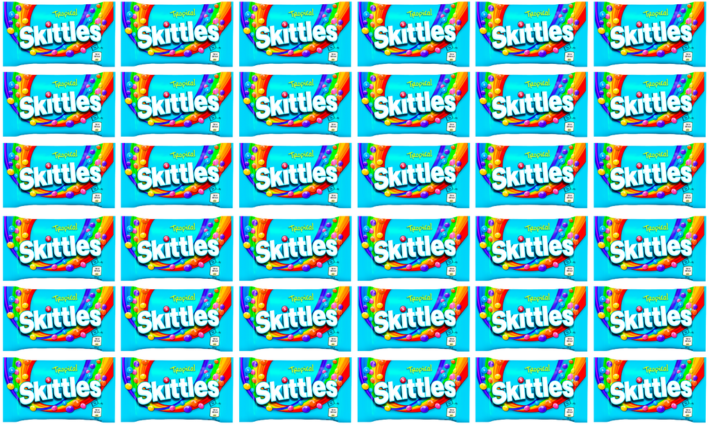 36 x Skittles Tropical 45Gm