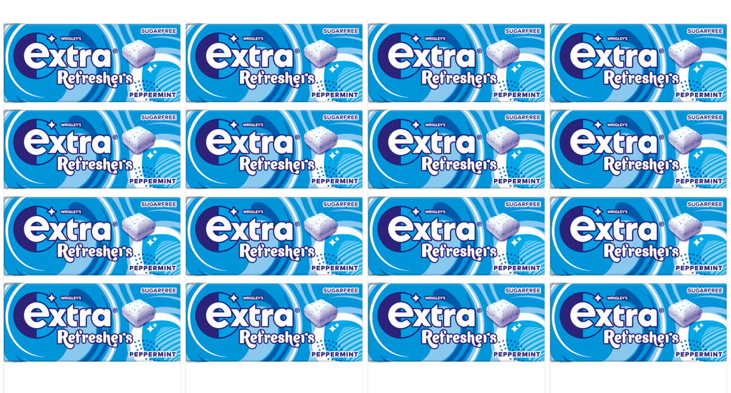 16 x Extra Peppermint Refreshers Handybox 7 Piece