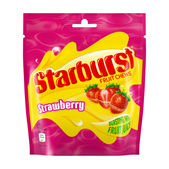 12 X Starburst Strawberry Pouch 138Gm