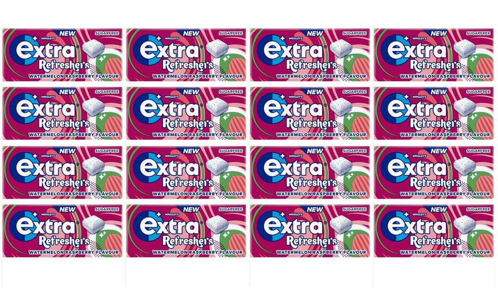 16 x Extra Refreshers Watermelon Raspberry Gum Handy Box 7pcs     - 7 PIECE