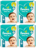 4 x Pampers Baby Dry Size 5 (Junior) 23 Pack