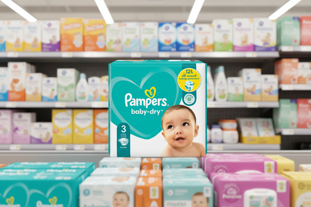 4 x Pampers Baby Dry Size 3 (Midi) 30 Pack
