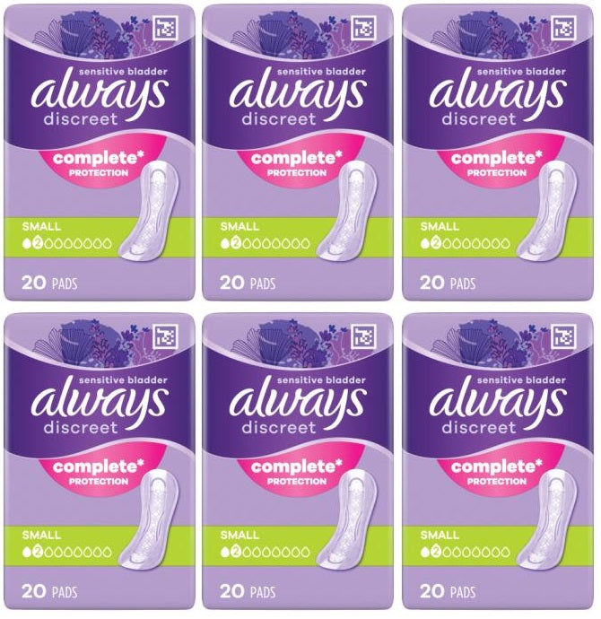 6 x Always Discreet Small Order - 20 PACK