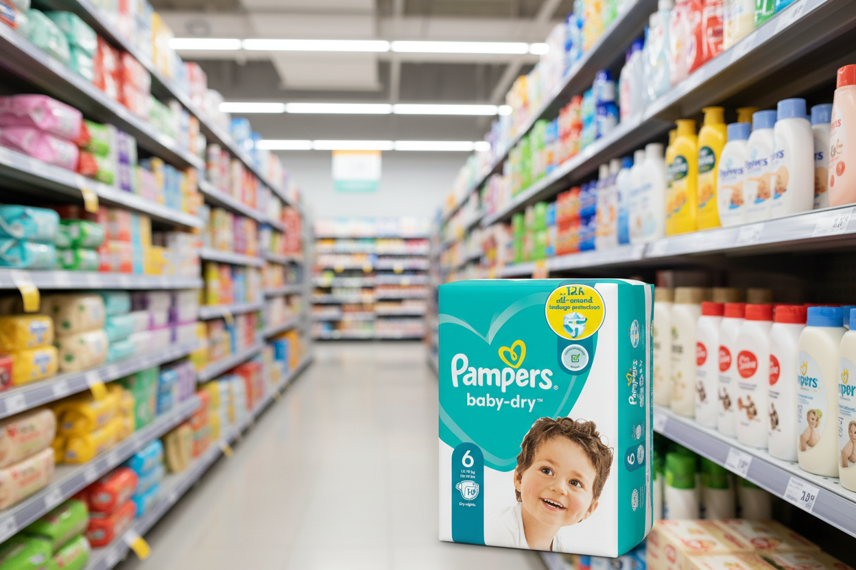 4 x Pampers Baby Dry Size 6 (Extra Large) 19 Pack