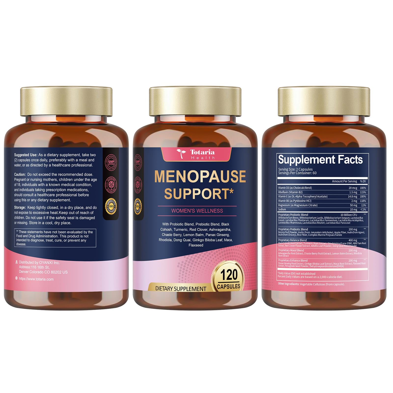 40-in-1 Menopause Supplements for Women – Multibenefit & Complete Black Cohosh, 120 Vegan Caps