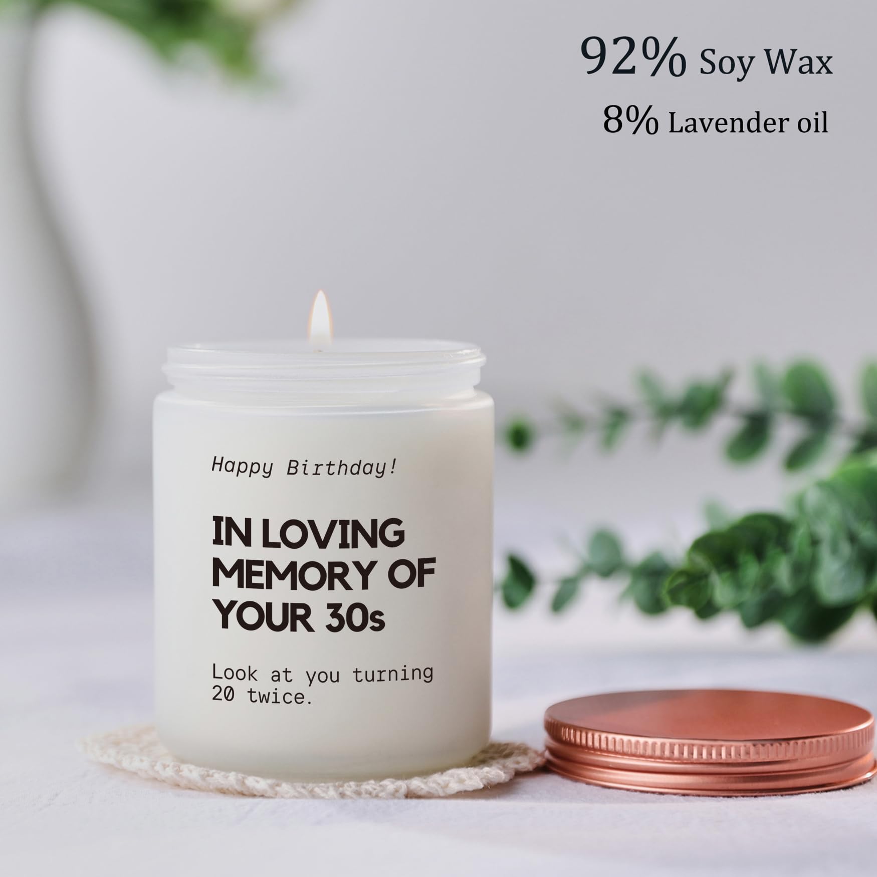 Best 40th Birthday Gifts Candle – Funny Gift for Women & Men