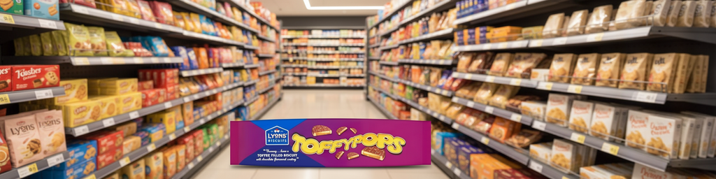 18 x Lyons  Biscuits Toffypops 120G