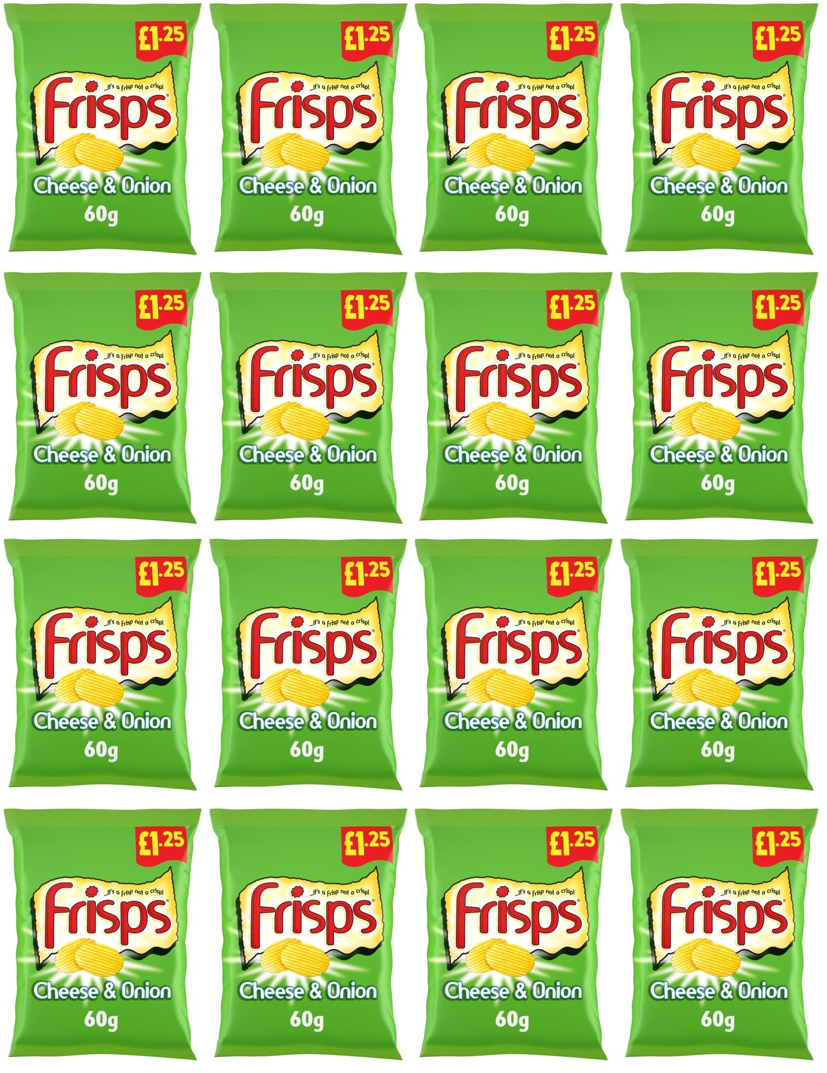 16 x Kp Frisps Cheese & Onion - 60GM