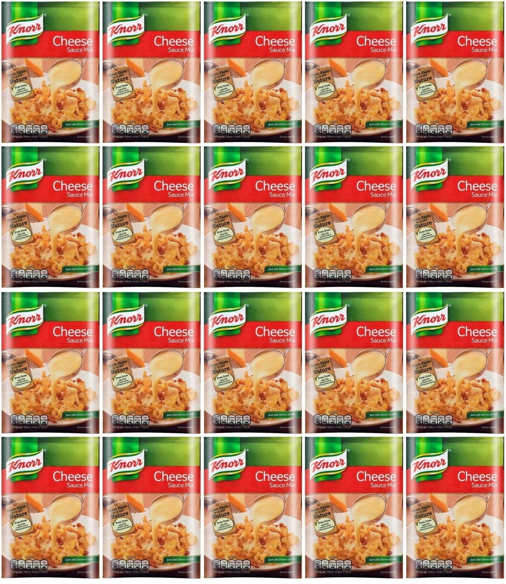 20 x Knorr Gourmet Cheese Sauce Mix 33G