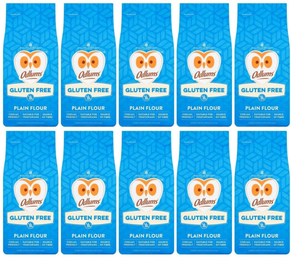 10 x Odlums Gluten Free Plain Flour 1Kg