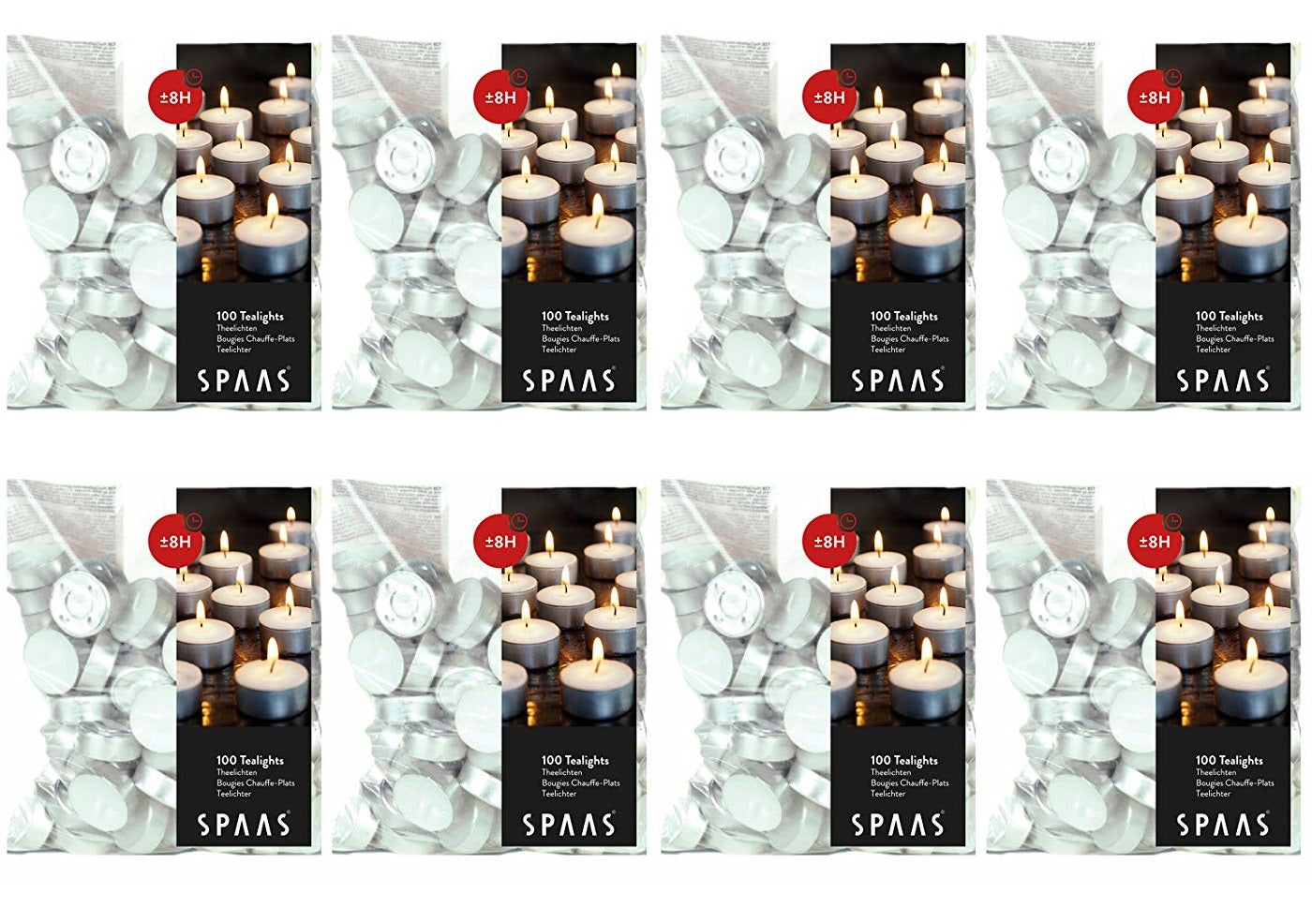 8 x Night Light 8 Hrs Burning 100Pk X 8