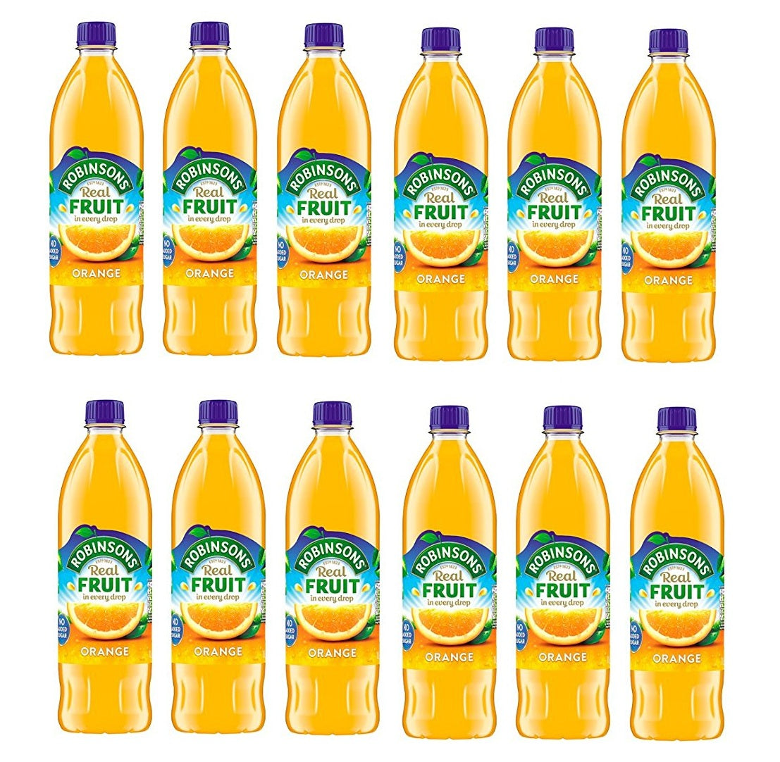 12 x Orange Robinsons 1Lt  (No Sugar)