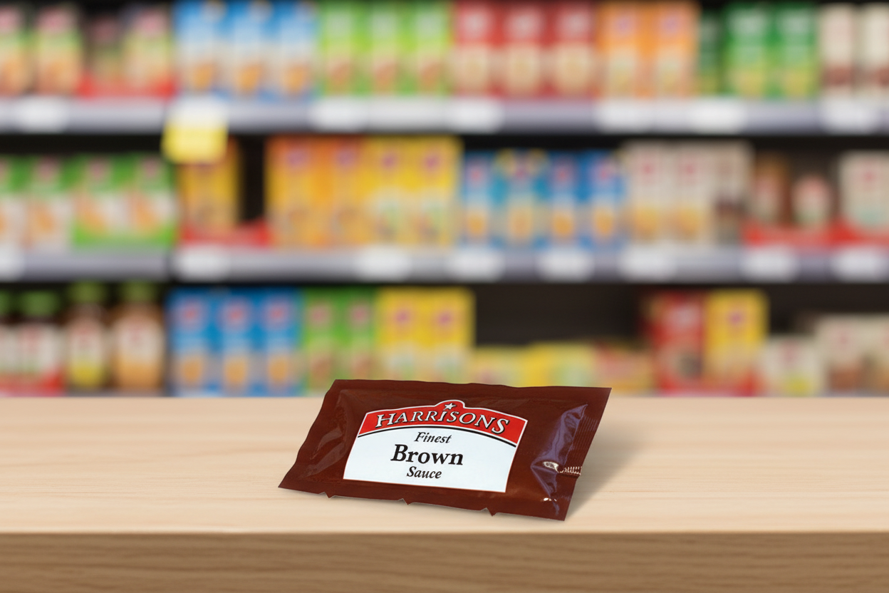 200 x Harrisons Finest Brown Sauce Sachets 200 X 10G