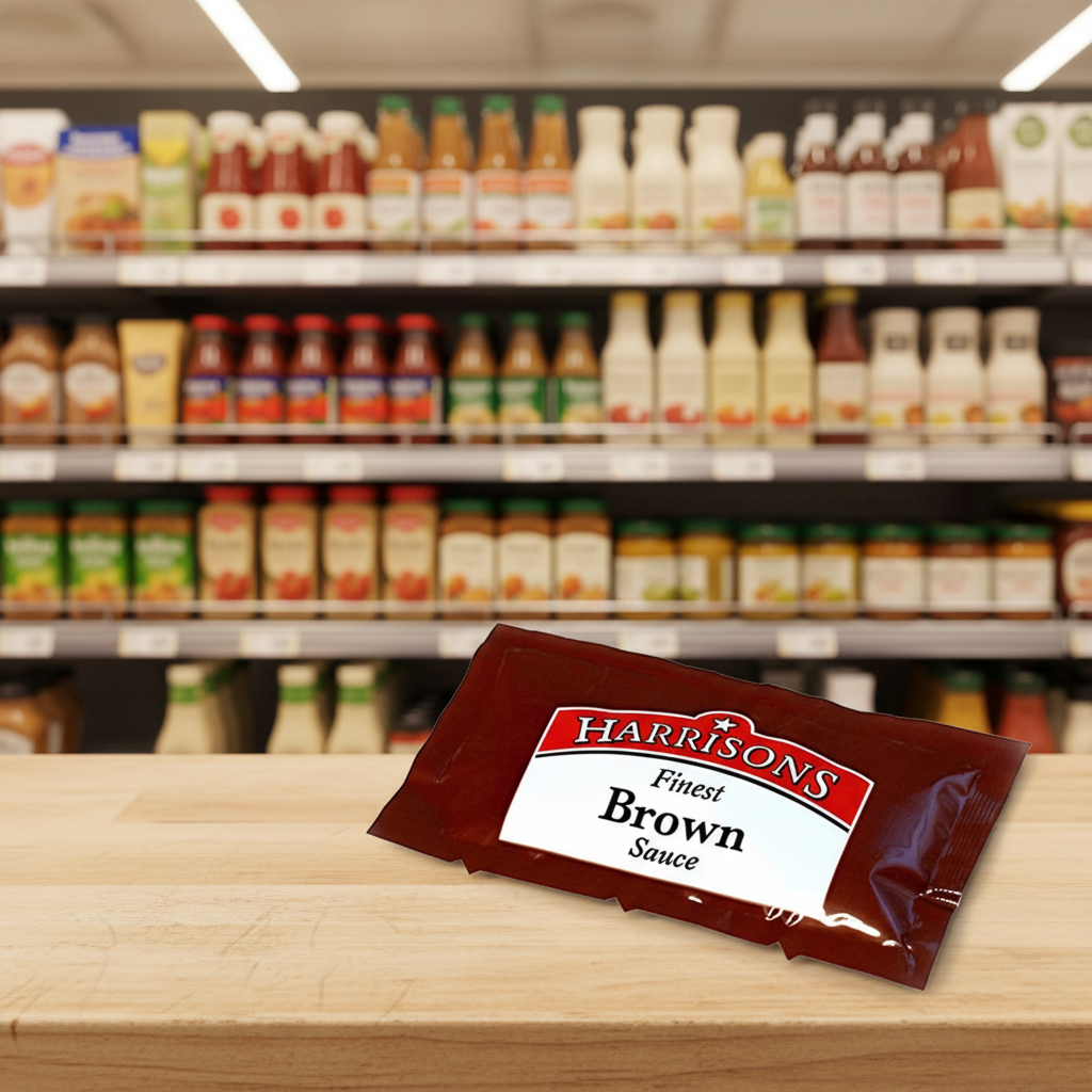 200 x Harrisons Finest Brown Sauce Sachets 200 X 10G