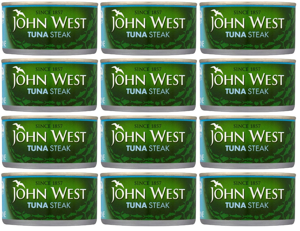 12 x John West Tuna Steak In Brine 160G