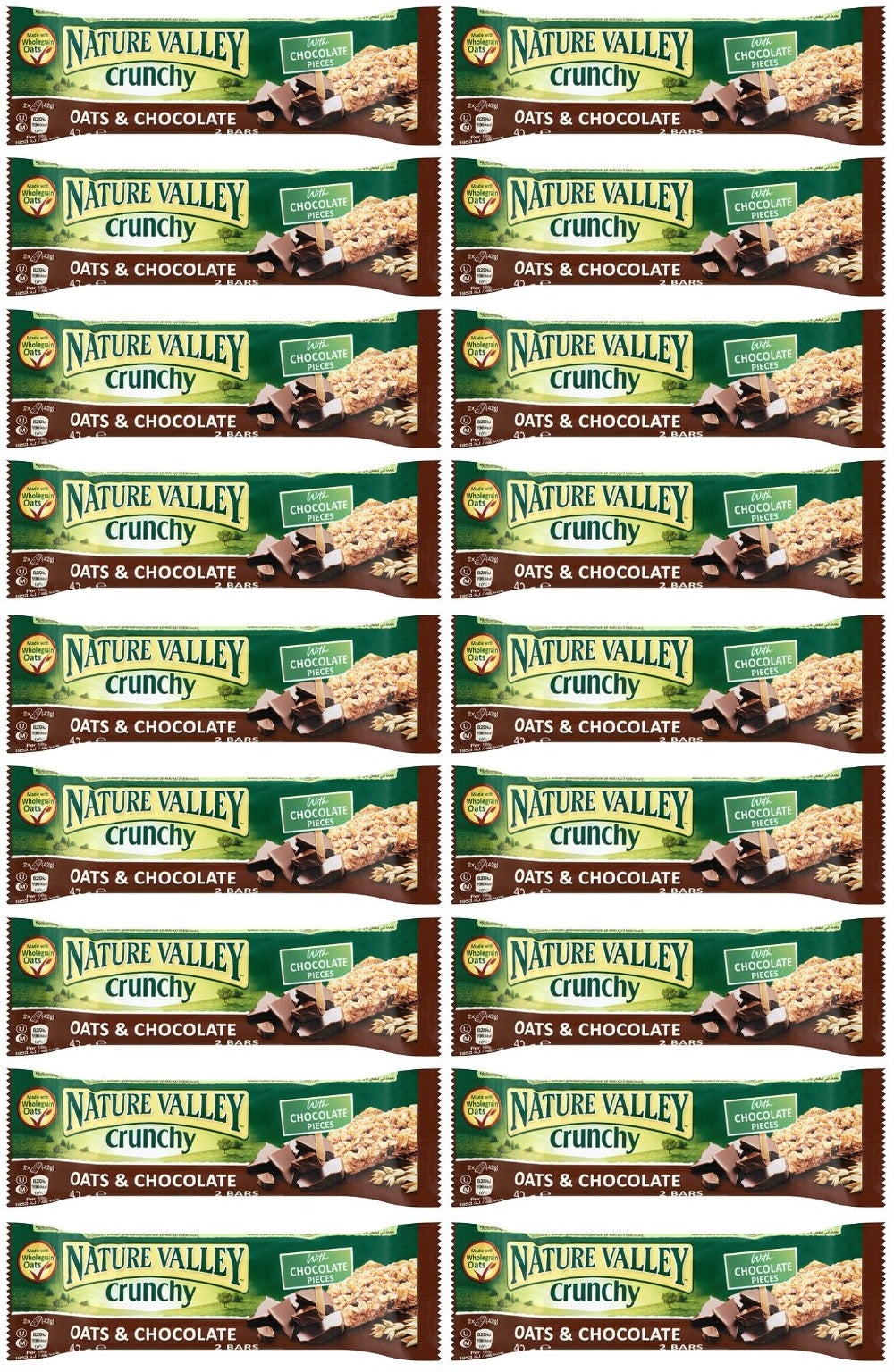 18 x Nature Valley Crunchy Oats & Dark Chocolate 42G