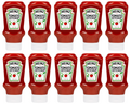 10 x Heinz Tomato Ketchup Top Down 460Gm
