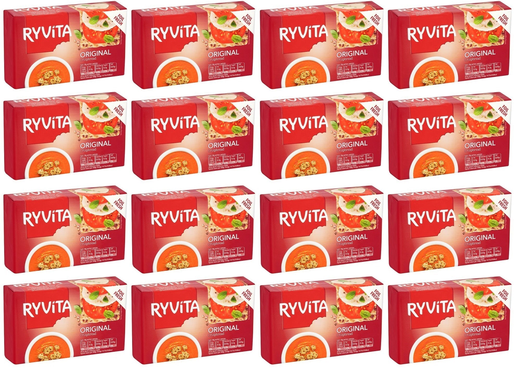 16 x Ryvita Original Crispbread 250G
