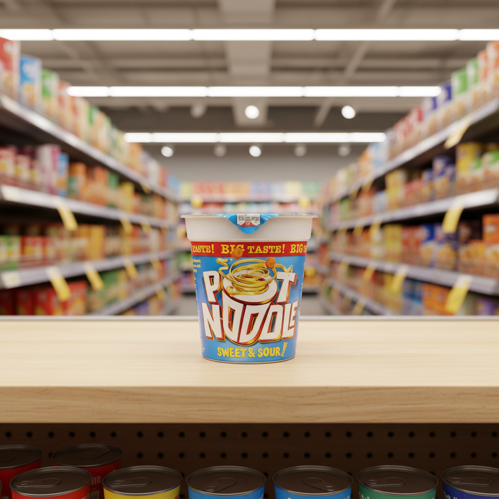 12 x Pot Noodle  Instant Snack Sweet & Sour 90 G Pack Of 12