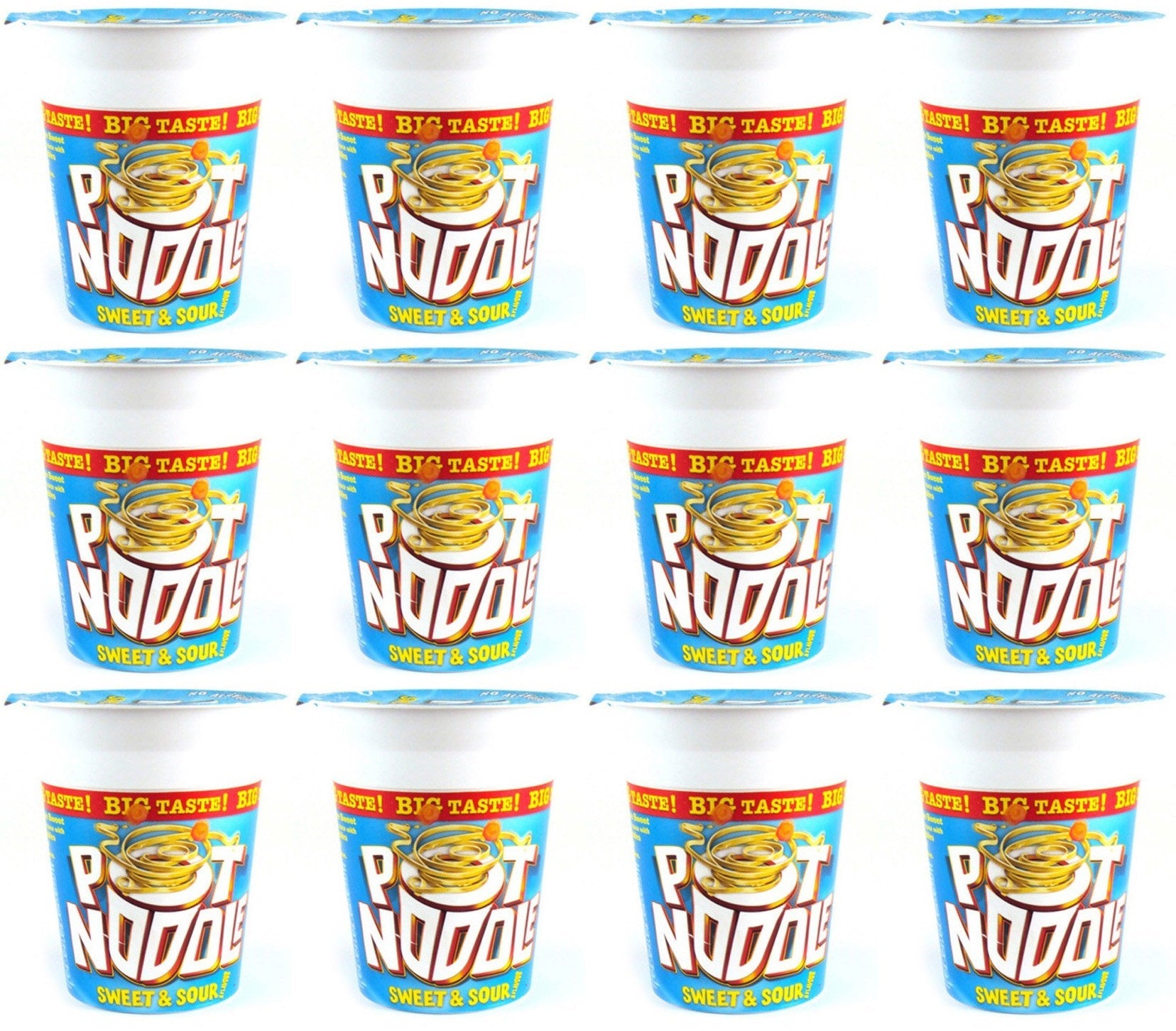 12 x Pot Noodle  Instant Snack Sweet & Sour 90 G Pack Of 12