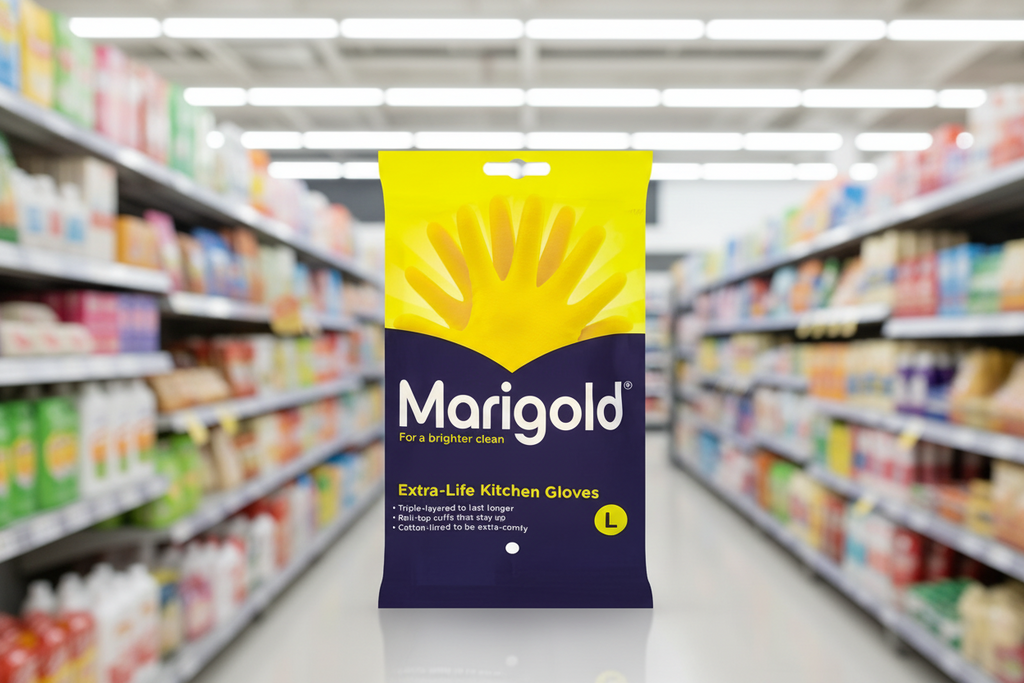6 x Marigold Extra-Life Kitchen Gloves L 85 1 Pair
