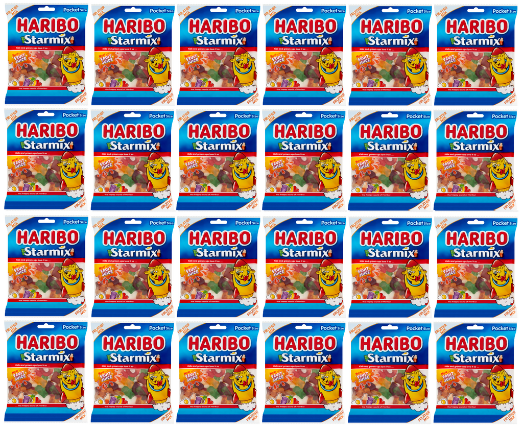 24 x Haribo Star Mix Vending Bag 90Gm