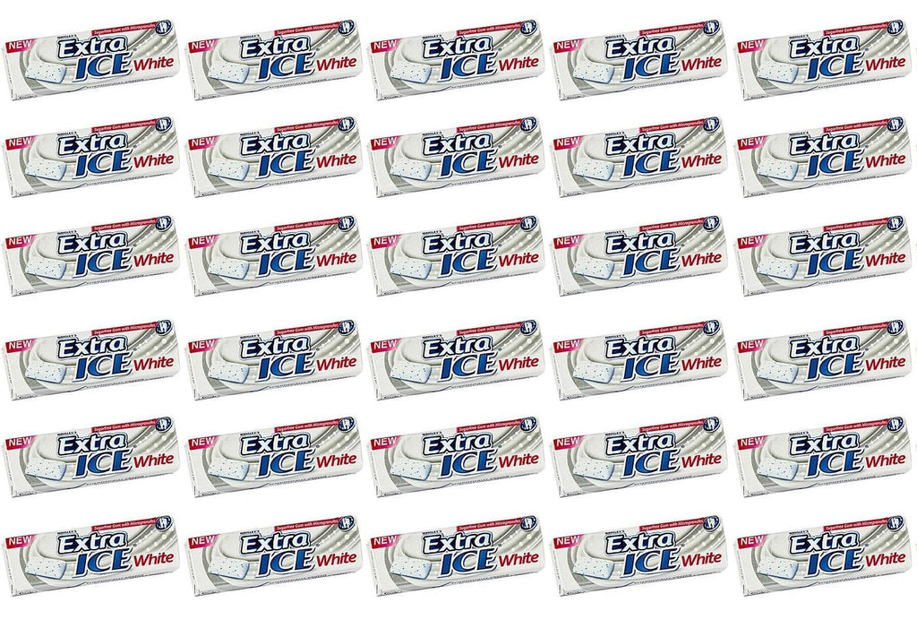 30 x Extra White Chewing Gum Sugar Free 10 Pieces