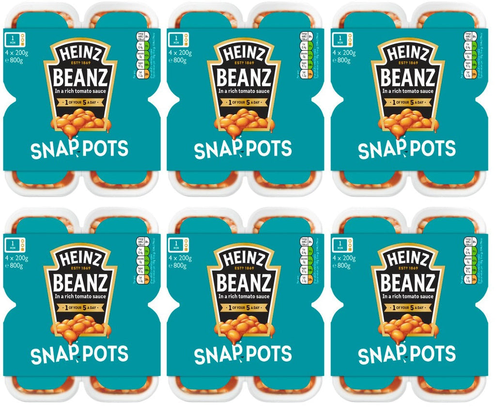 6 x Heinz Baked Beanz Snap Pots 4 X 200G