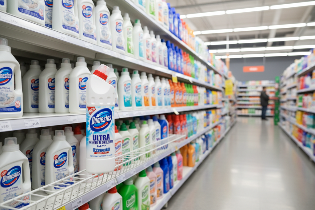 9 x Domestos  Thick Bleach White & Sparkle 750 Ml