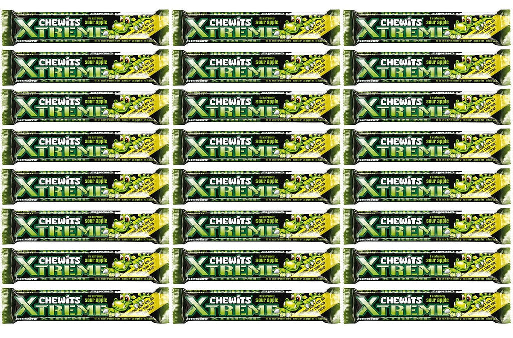 24 x Chewits Xtreme 6 X Extremely Sour Apple
