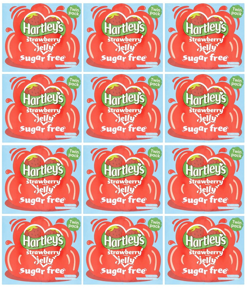 12 x Hartley's Strawberry Flavour Jelly Sugar Free Twin Pack 23G