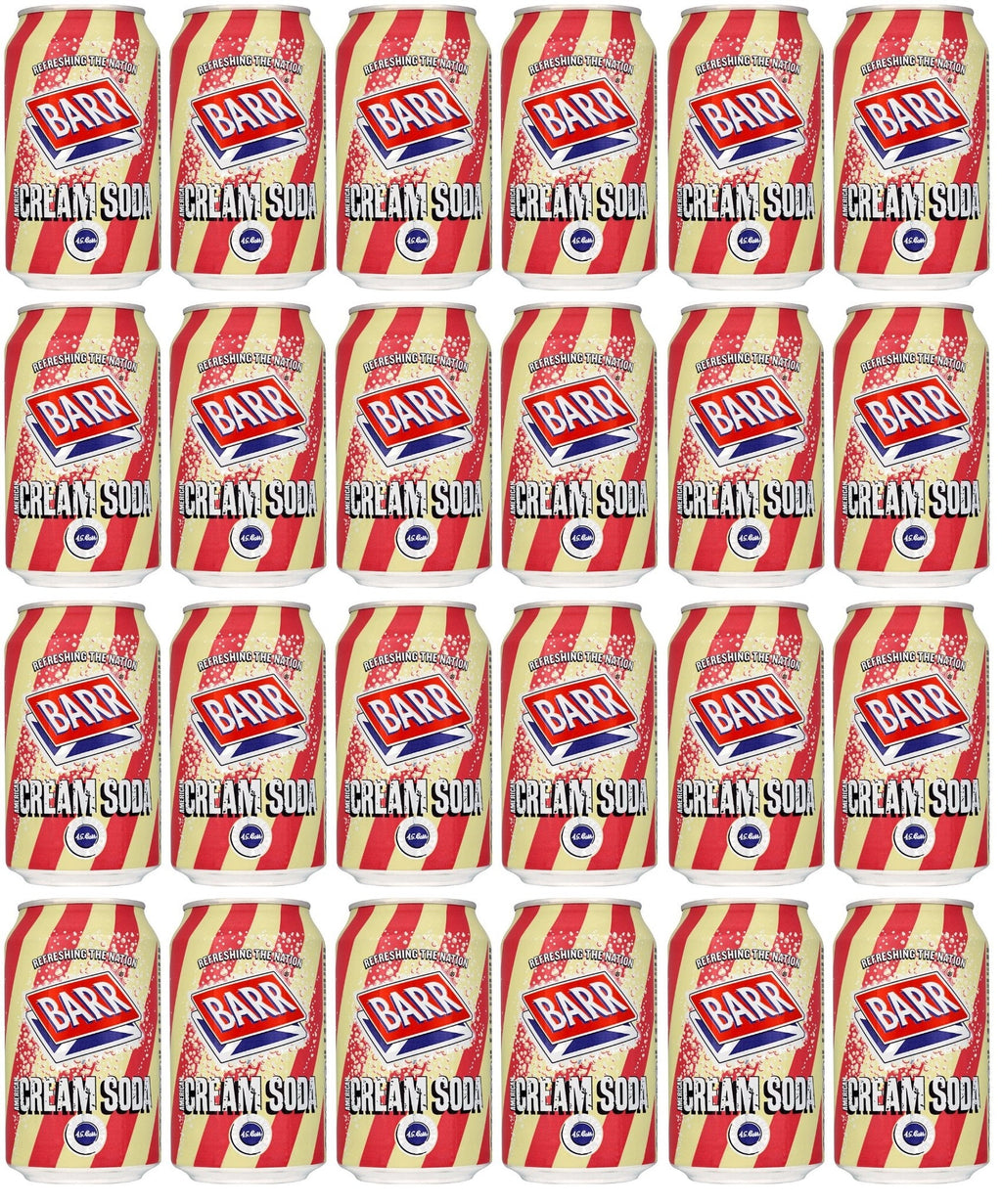24 x Barr American Cream Soda 330Ml Can