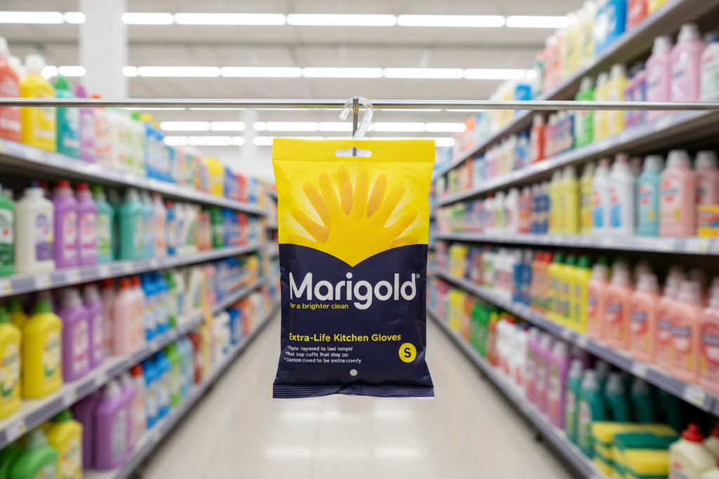 6 x Marigold Extra-Life Kitchen Gloves S