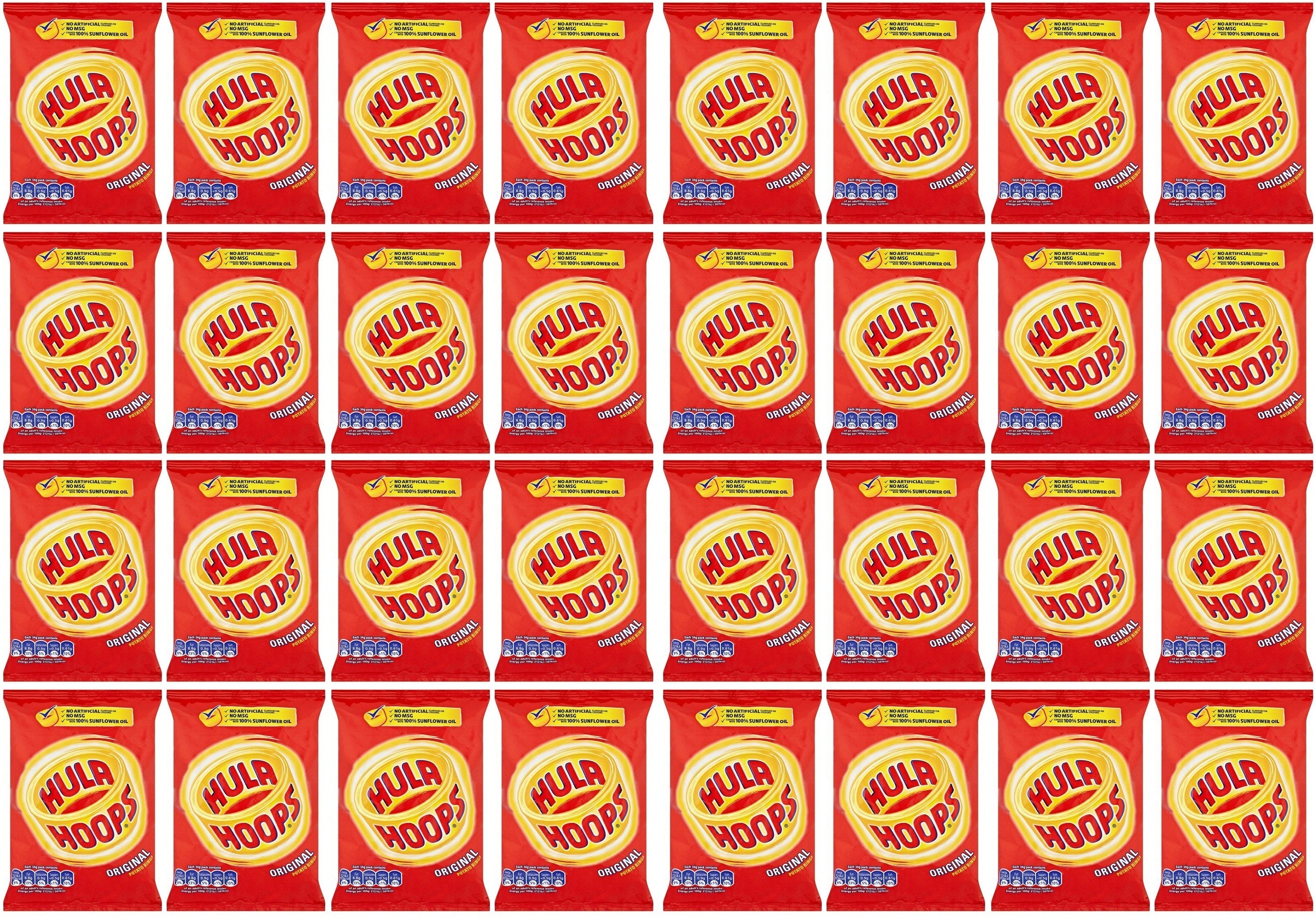 32 x Hula Hoops Original Crisps 34G
