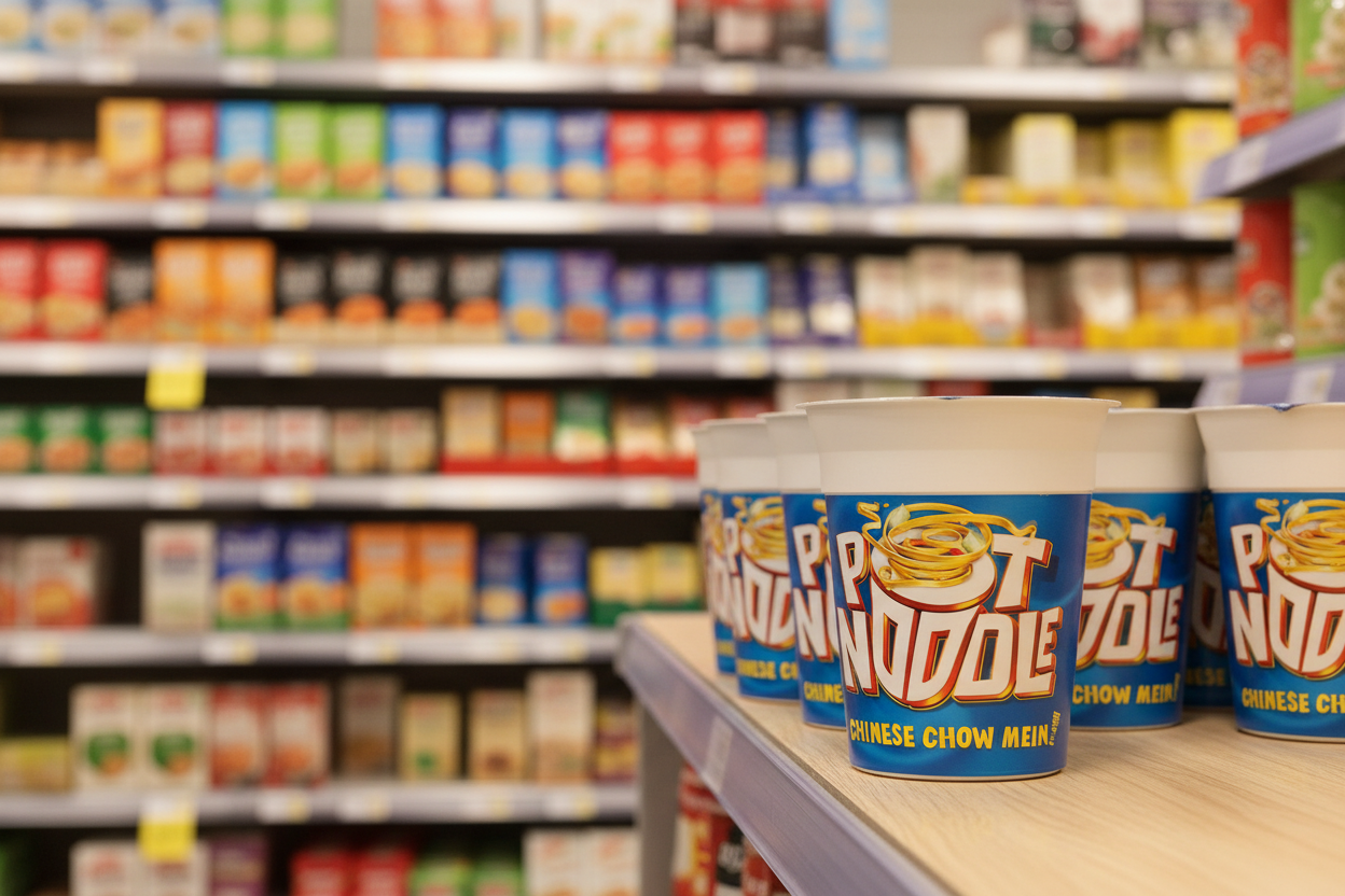 12 x Pot Noodle  Standard Pot Noodle Chinese Chow Mein 90 G