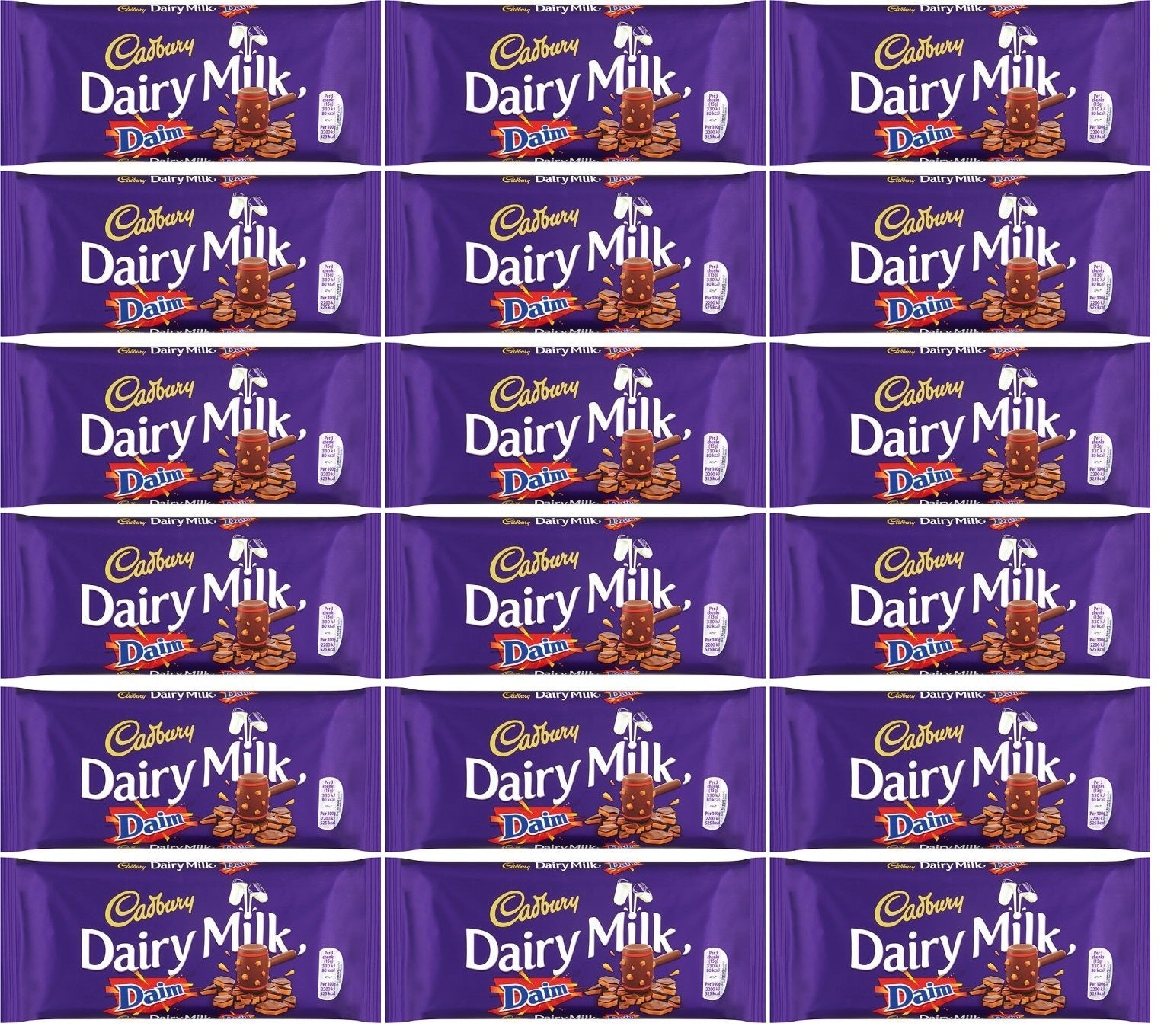 18 x Cadbury Dairy Milk Daim 120G