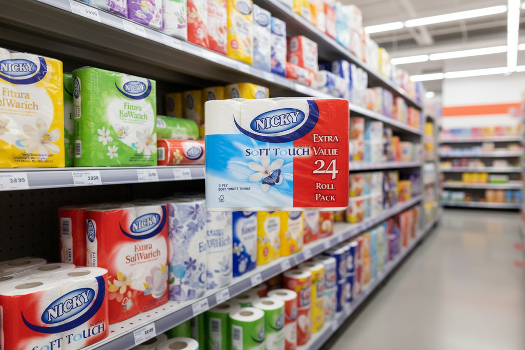 Nicky Soft Touch Toilet Tissue 24 Rolls