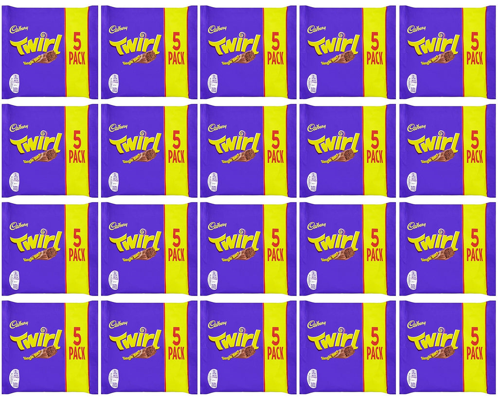 20 x Cadbury Twirl Chocolate Bar 5 Pack 107.5G