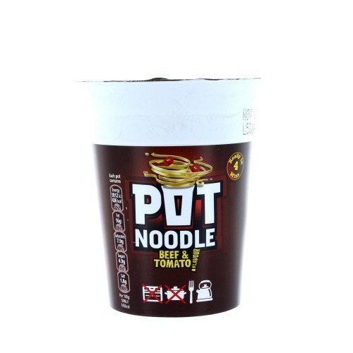 12 x Pot Noodle  Instant Snack Beef & Tomato 90 G