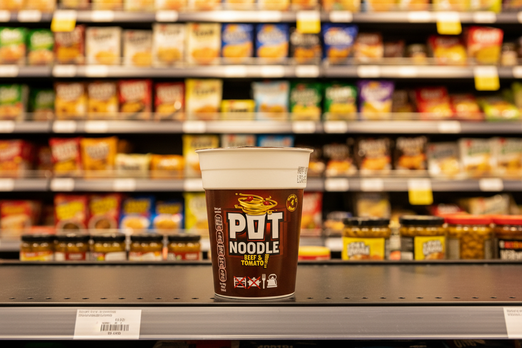12 x Pot Noodle  Instant Snack Beef & Tomato 90 G