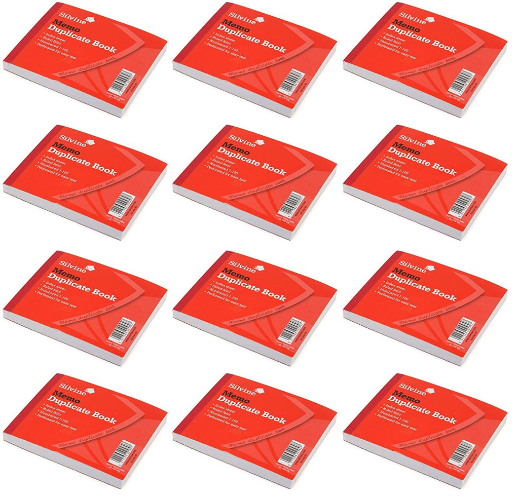12 x Silvine Memo Duplicate Book