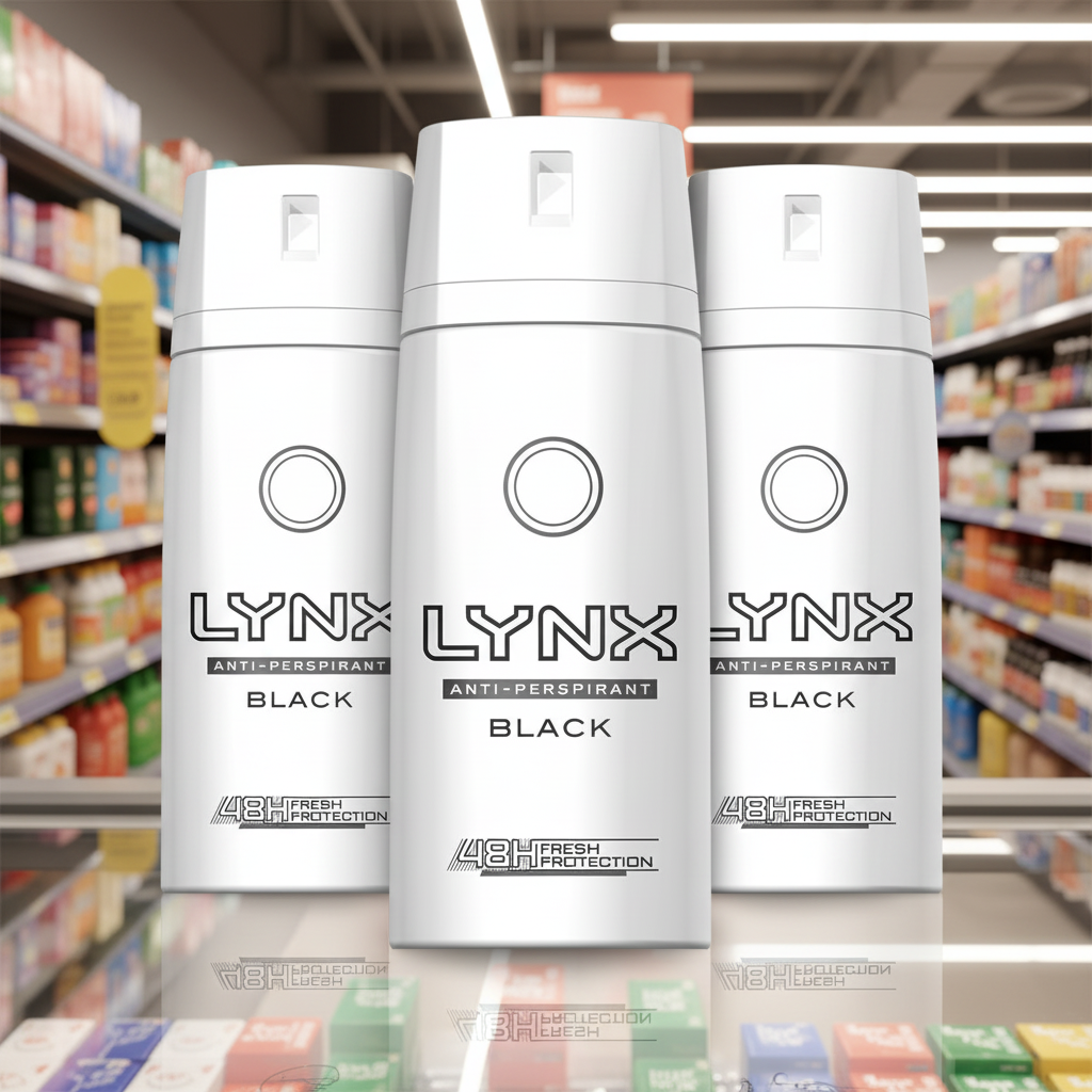 6 x Lynx  Anti-Perspirant Deodorant Spray Black 150Ml