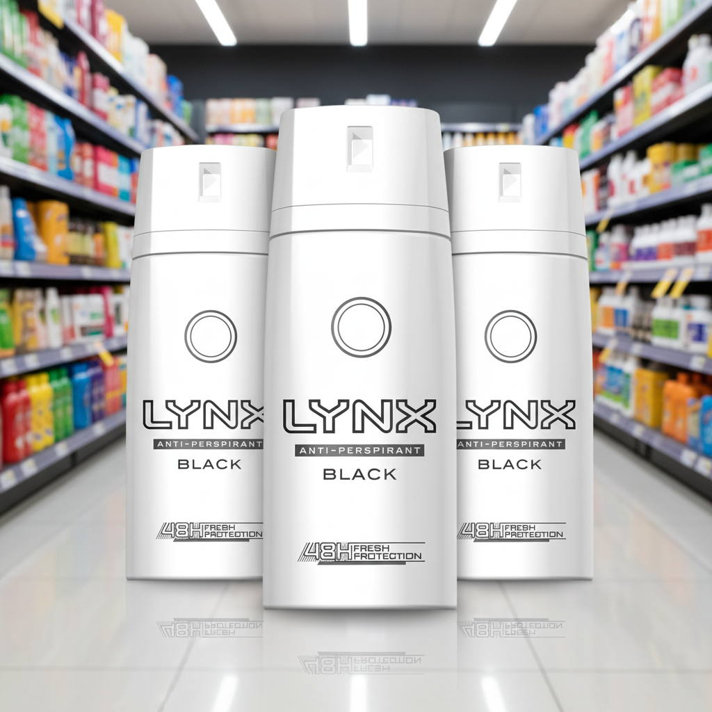 6 x Lynx  Anti-Perspirant Deodorant Spray Black 150Ml