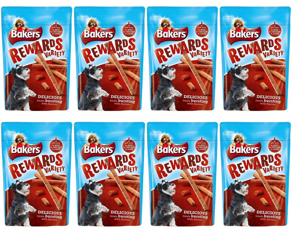 8 x Bakers Dog Treat Mixed Variety Rewards 100G