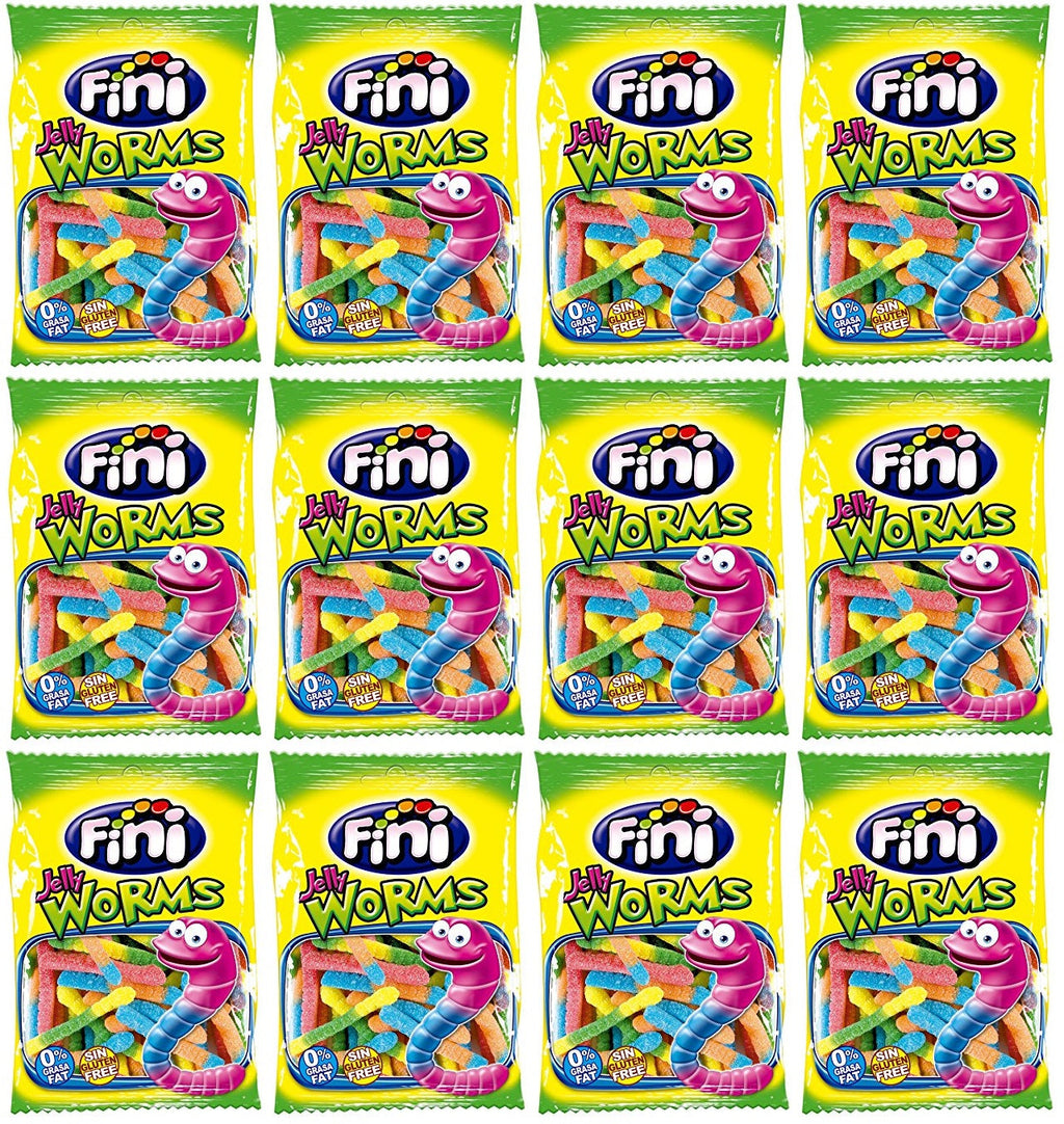 12 x Fini Fizzy Worms Bags