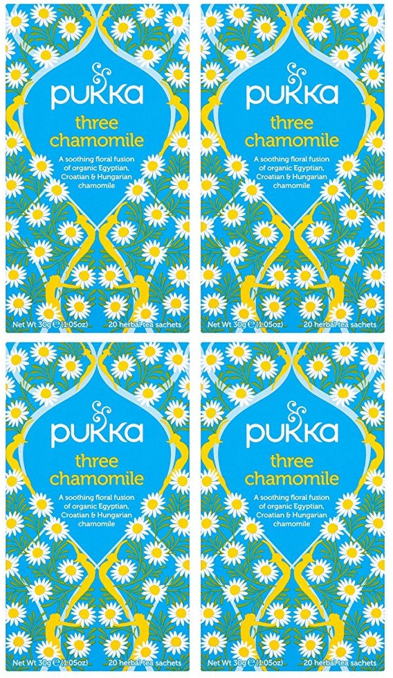 4 x Pukka Organic Three Chamomile Herbal Tea 20 S
