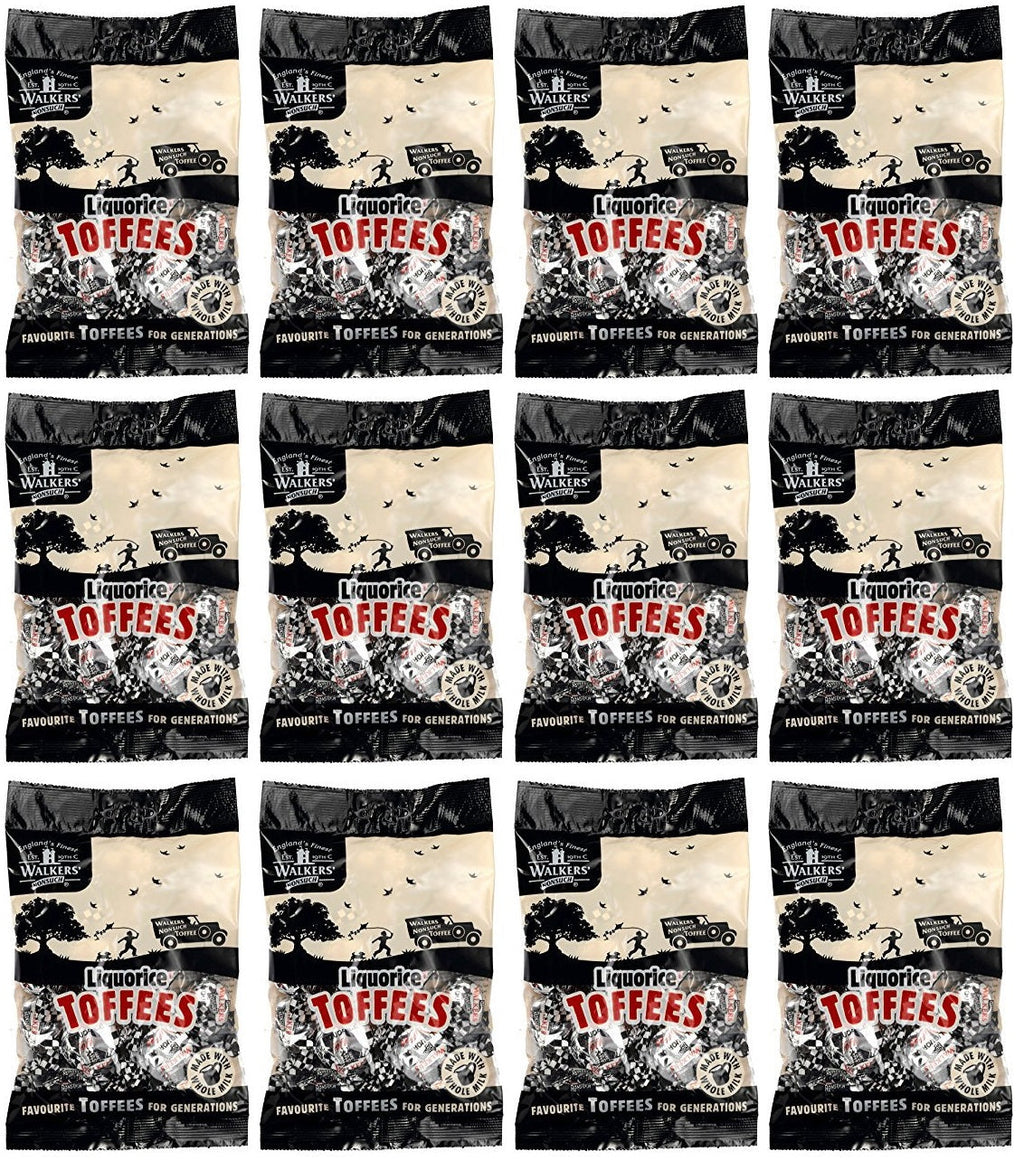 12 x Walker's Nonsuch Liquorice Toffees 150G