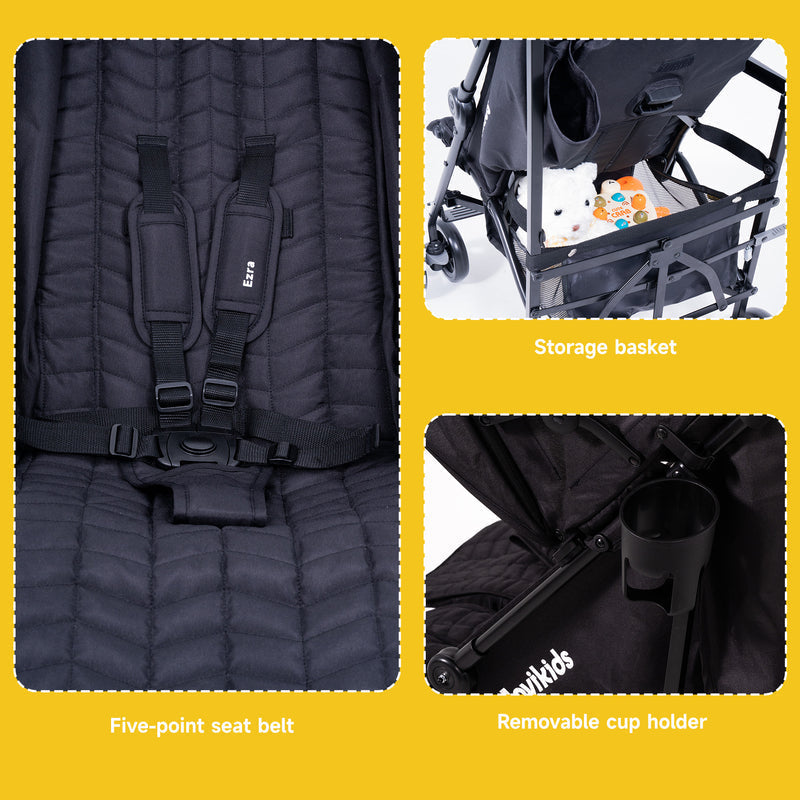 Jovikids Ezra Stroller - Shadow Black